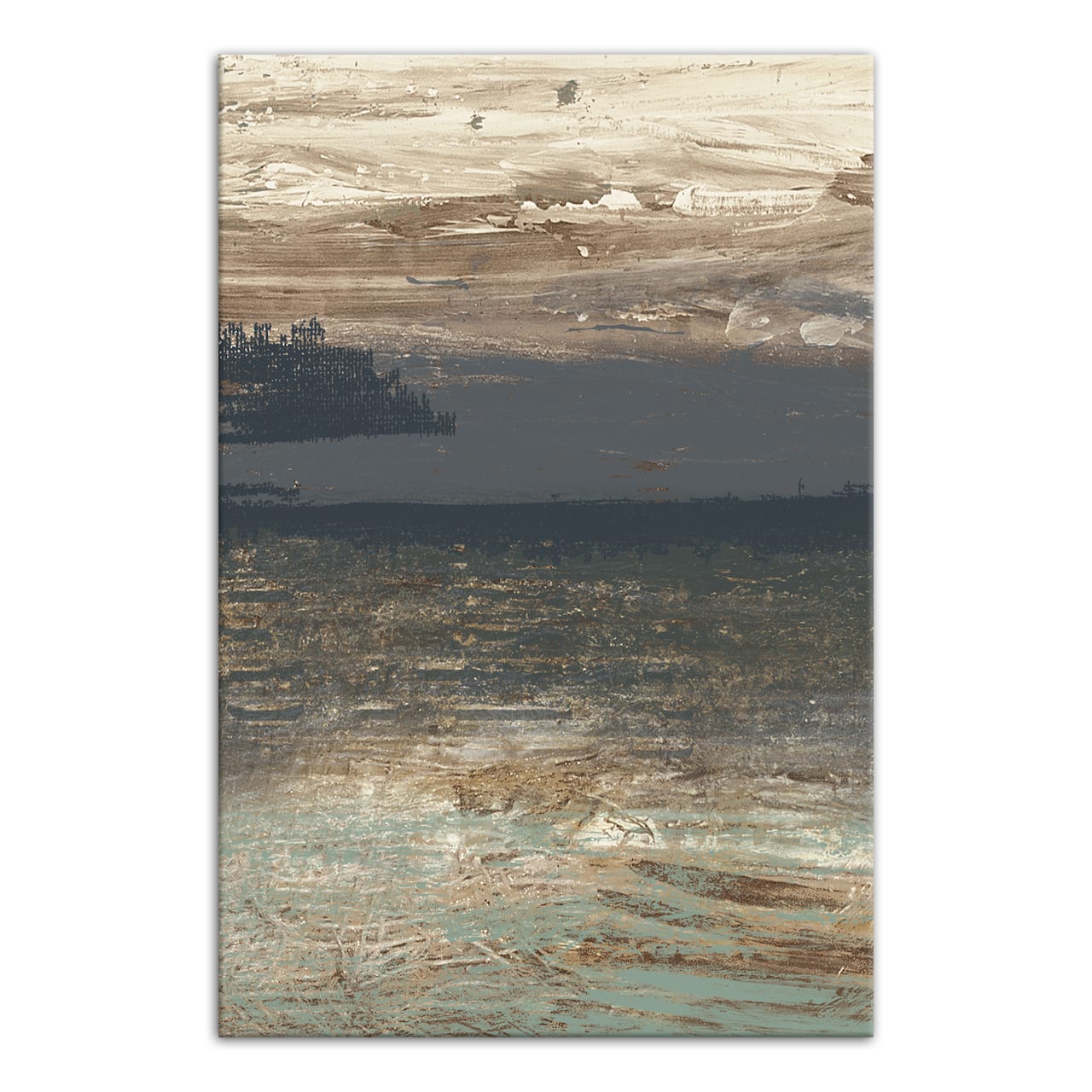 Ominous Abstract Seascape 24" x 36" Canvas Wall Art